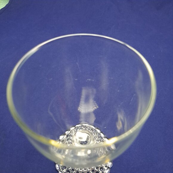 Anchor Hocking Vintage Bubble Foot Clear Glass Water Goblet With Elegant Design - Picture 4 of 9